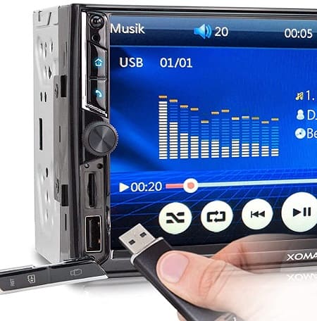 xomax radio con pantalla barata y usb