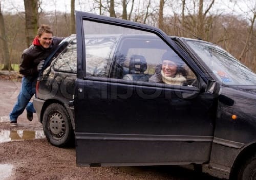 empujar el coche