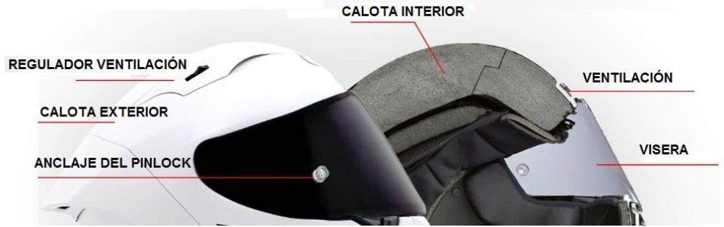partes casco moto
